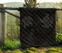 Hawaii Polynesian Turtle Premium Quilt Grey - Polynesian Pride