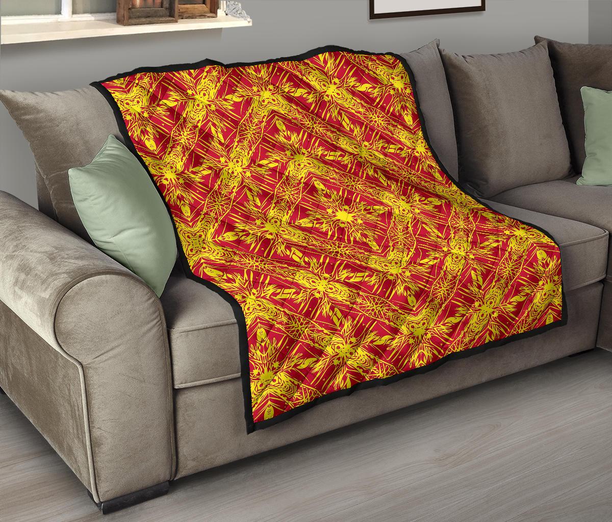 Polynesian Premium Quilt Orange - Polynesian Pride