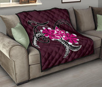 Plumeria Polynesia Pink Premium Quilt - Polynesian Pride