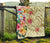 Hawaii Triple Marble Turtle Polynesian Hibiscus Premium Quilt - AH - Benjamin Style - Beige - Polynesian Pride