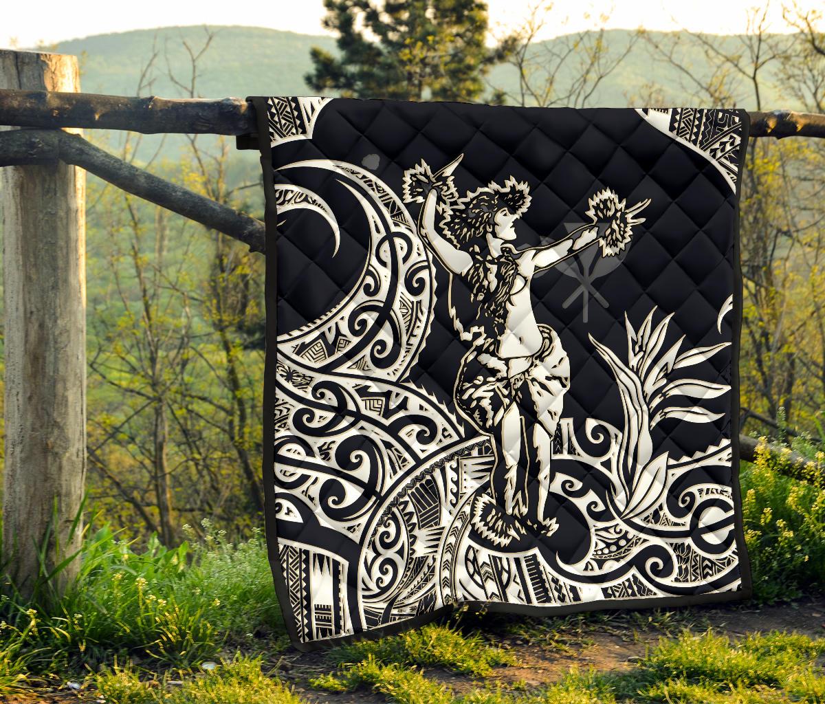 Polynesian Hawaii Premium Quilt - Hula Girl White - Polynesian Pride