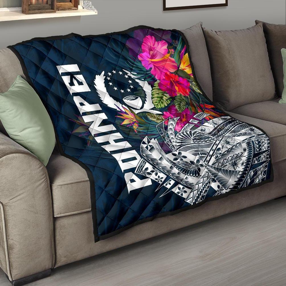 Pohnpei Premium Quilt - Pohnpei Summer Vibes Blue - Polynesian Pride