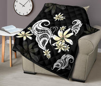 Plumeria Butterfly Premium Quilt - Polynesian Pride