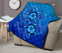 Turtle Hibiscus Ocean Premium Quilt - Polynesian Pride