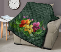 Colorful Hibiscus Premium Quilt - Polynesian Pride
