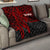 Samoa Premium Quilt - Samoa Seal With Polynesian Pattern In Heartbeat Style (Red) Red - Polynesian Pride