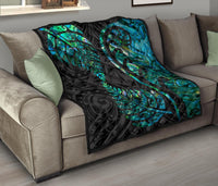 Aotearoa Maori Premium Quilt Silver Fern Koru Vibes - Polynesian Pride