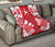 Austral Islands Premium Quilt - Austral Islands Flag Polynesian White Tattoo (Red) - Polynesian Pride
