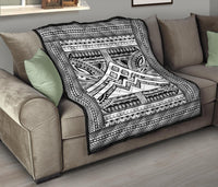 Hawaii Polynesian Mauna Kea Premium Quilt White - Polynesian Pride