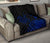 Hawaii Map Plumeria Polynesian Blue Premium Quilt - Polynesian Pride