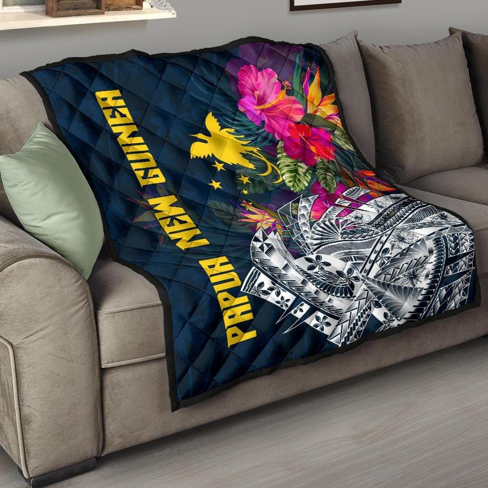 Papua New Guinea Premium Quilt - Summer Vibes Blue - Polynesian Pride