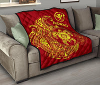 Hawaii Polynesian Premium Quilt - Vintage Polynesian Turtle (Red) - Polynesian Pride