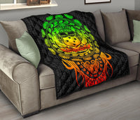 Samoa Polynesian Premium Quilt - Tattoo Pattern With Seal - Polynesian Pride
