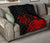 Hawaii Map Plumeria Polynesian Red Premium Quilt - Polynesian Pride