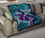 Hawaii Premium Quilt - Hawaii Turtle Flowers And Palms Retro - Polynesian Pride