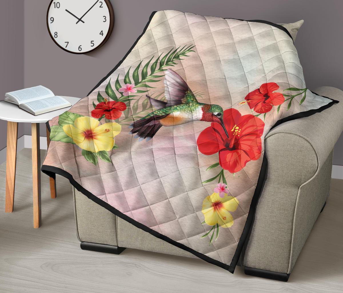 Hibiscus Bird Premium Quilt - Polynesian Pride