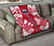 Samoa Premium Quilt - Samoa Coat Of Arms Polynesian White Tattoo (Red) - Polynesian Pride