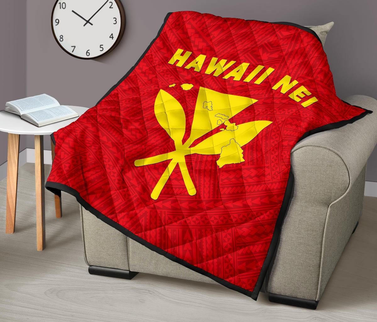 Hawaii Kanaka Polynesian Premium Quilt - Polynesian Pride