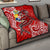 Tonga Premium Quilt - Red Shark Polynesian Tattoo - Polynesian Pride