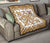 Hawaii Premium Quilt Royal Pattern - Gold And White - Polynesian Pride