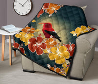 Honeycreeper Hibiscus Premium Quilt - Polynesian Pride