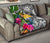 Nauru Premium Quilt White - Turtle Plumeria Banana Leaf Crest - Polynesian Pride