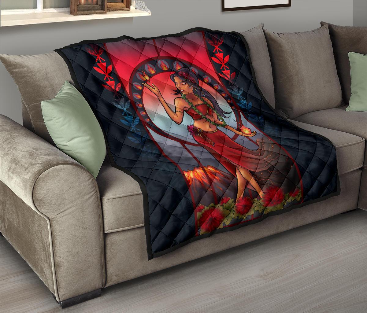Hawaii Polynesian Quilt - Hawaiian Madame Pele - Polynesian Pride