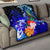 Guam Custom Personalised Premium Quilt - Humpback Whale with Tropical Flowers (Blue) Blue - Polynesian Pride