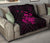 Hawaii Turtle Hibicus Map Premium Quilt - Pink - Polynesian Pride