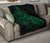 Hawaii Map Turtle Hibiscus Divise Green Polynesian Premium Quilt - Polynesian Pride