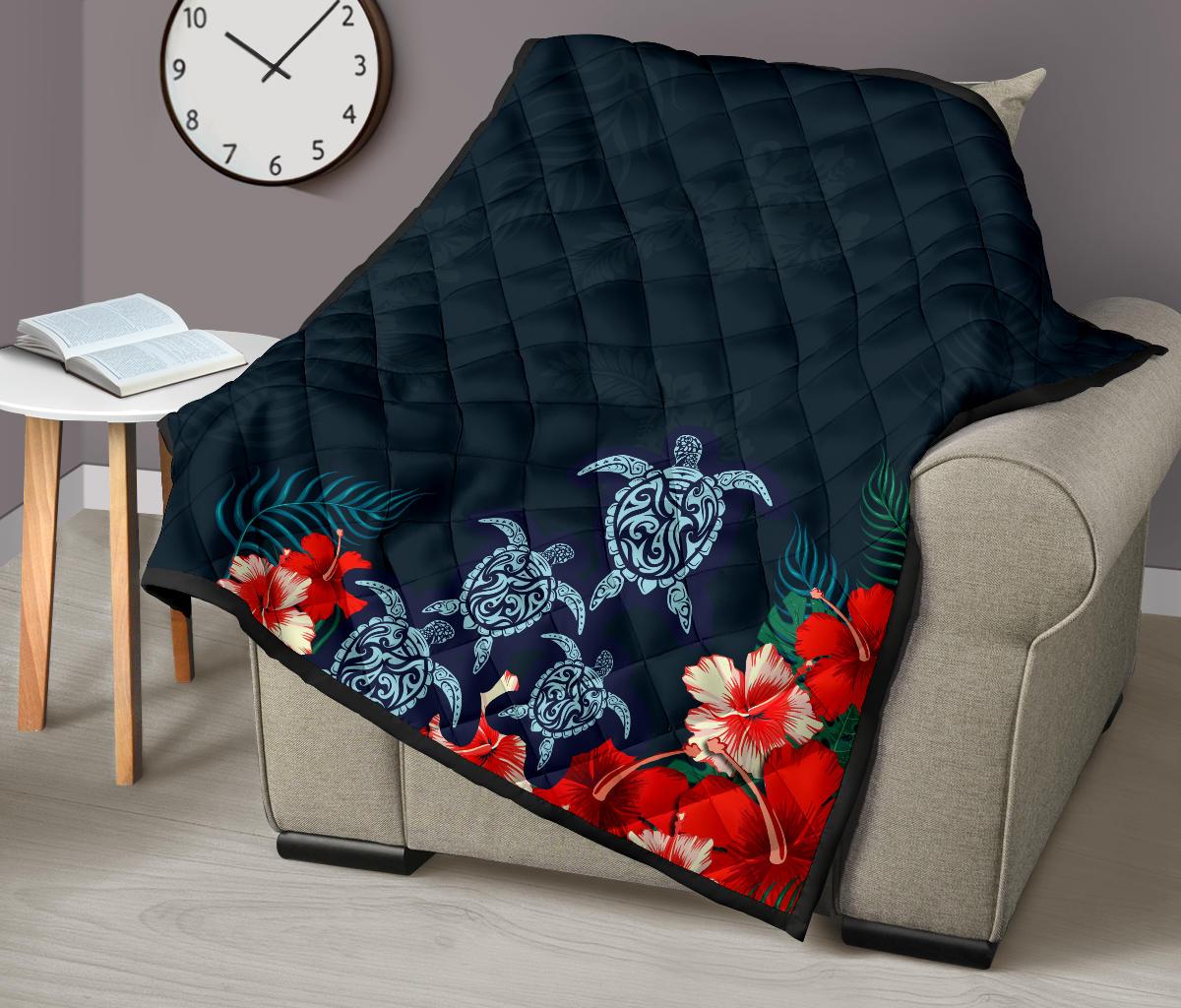 Hawaii Polynesian Turtle Premium Quilt - Polynesian Pride