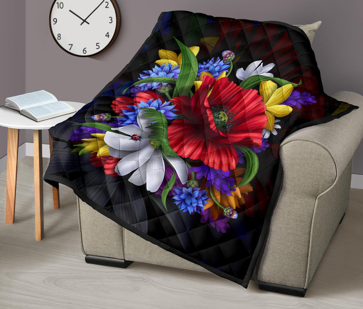Blooming Flower Premium Quilt - Polynesian Pride