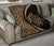 Hawaii Turtle Map Polynesian Premium Quilt - Gold - Circle Style - Polynesian Pride