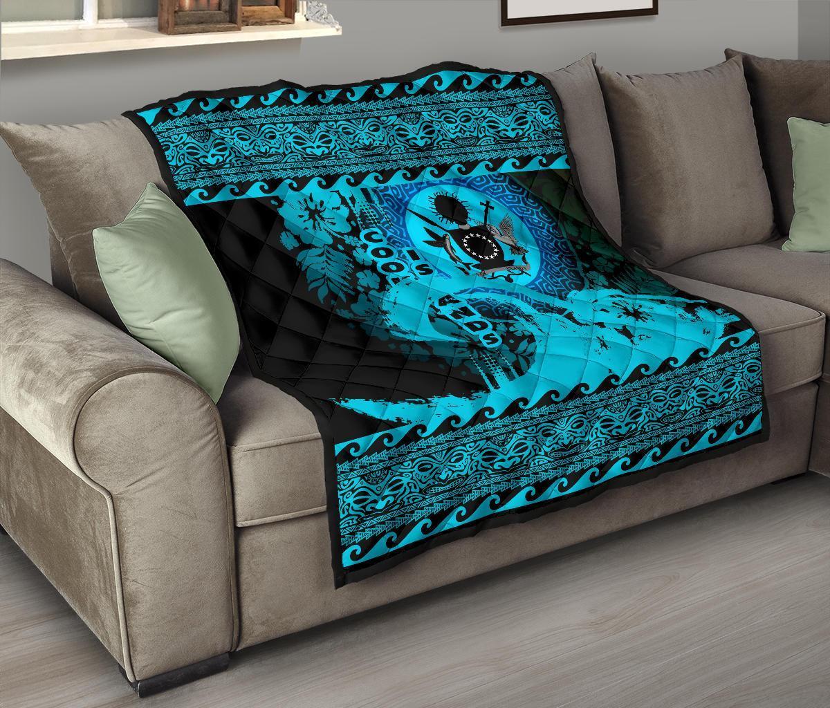 Cook Island Quilt Wave Navy Design - Polynesian Pride