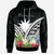 Nauru Hoodie Nauru Coat of Arms & Polynesian Tropical Flowers White Unisex White - Polynesian Pride