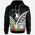 Yap Hoodie Yap Coat of Arms & Polynesian Tropical Flowers White Unisex White - Polynesian Pride