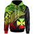 Wallis and Futuna Hoodie Humpback Whale & Coat of Arms Reggae Unisex Reggae - Polynesian Pride