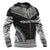 Niue Polynesian Chief Custom Zip up Hoodie Black Version - Polynesian Pride