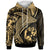 Tonga Hoodie Humpback Whale & Coat of Arms Gold Unisex Gold - Polynesian Pride