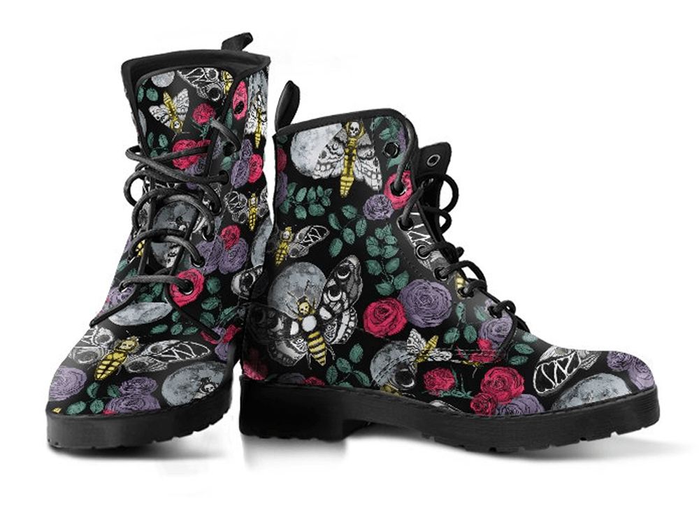 Celticone Women's Leather Boot - Pagan Boots Enchanted Night - Polynesian Pride