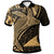 Tokelau Polo Shirt Humpback Whale and Coat of Arms Gold Unisex Gold - Polynesian Pride