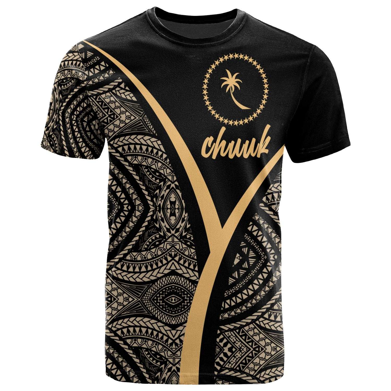 Chuuk Micronesia T Shirt The Pride of Chuuk Gold Unisex Red - Polynesian Pride