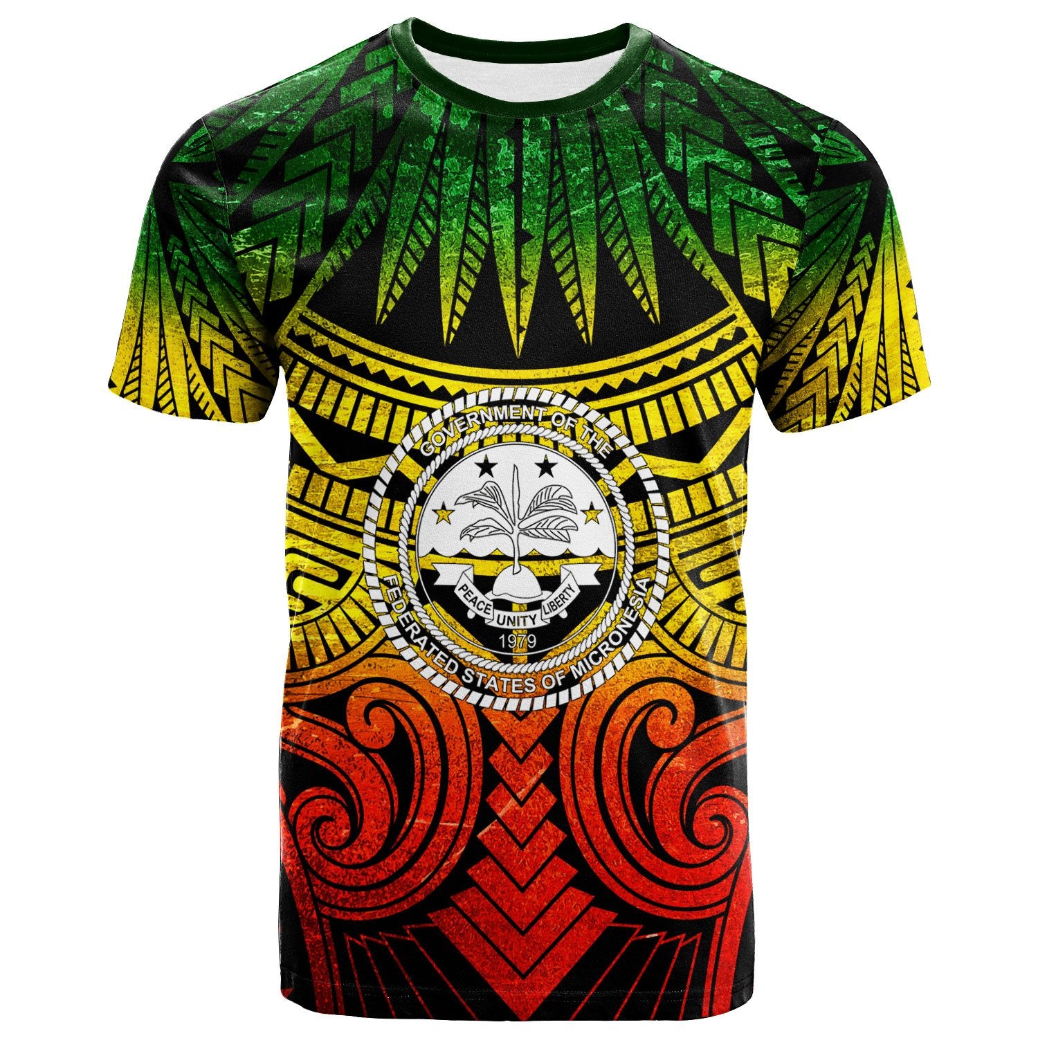 Federated States of Micronesia T Shirt Reggae Classic Vignette Style Unisex Art - Polynesian Pride