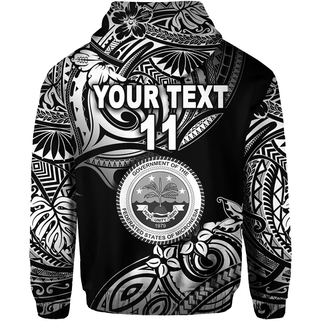 Custom Federated States of Micronesia Zip Hoodie Unique Vibes Black LT8 - Polynesian Pride