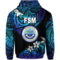 Federated States of Micronesia Hoodie Unique Vibes Blue LT8 - Polynesian Pride