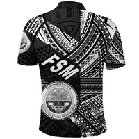 Federated States of Micronesia Polo Shirt FSM Original Style Black LT8 - Polynesian Pride
