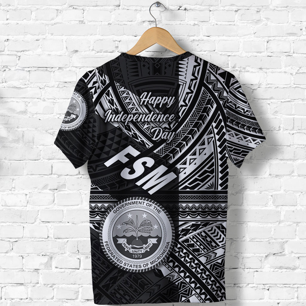 Federated States of Micronesia T Shirt FSM Happy Independence Day Original Vibes Black LT8 - Polynesian Pride