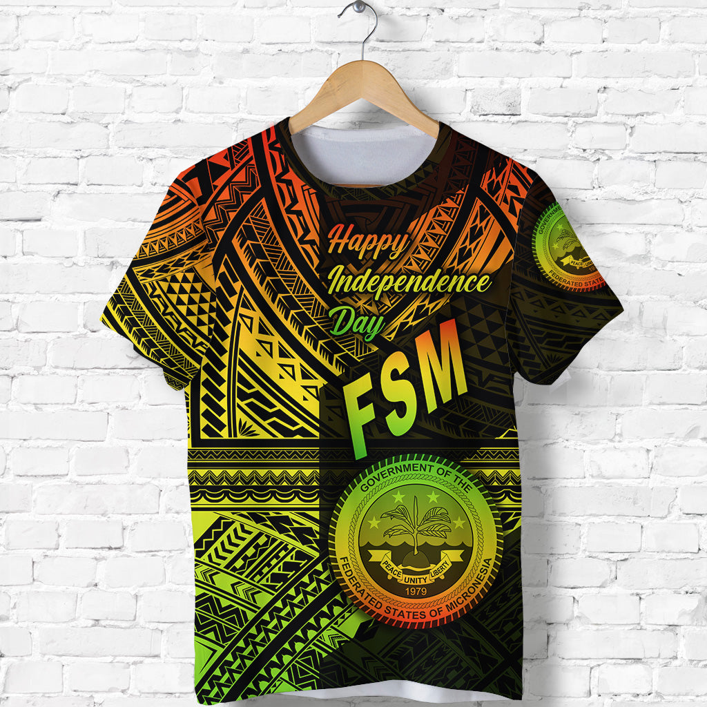 Federated States of Micronesia T Shirt FSM Happy Independence Day Original Vibes Reggae LT8 - Polynesian Pride