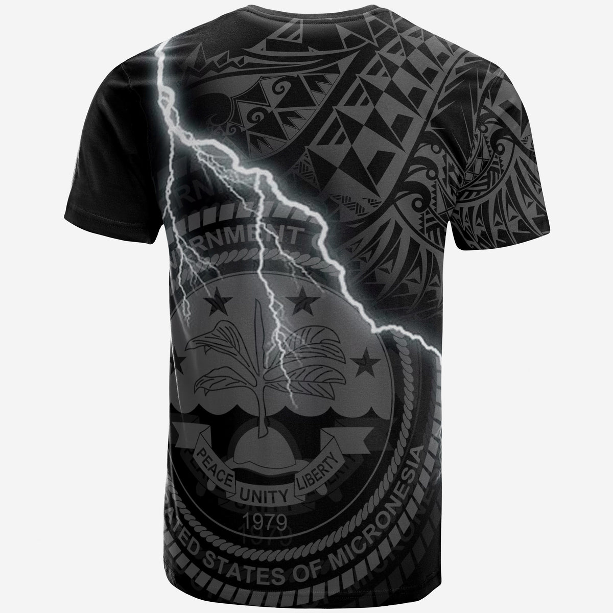 Federated States of Micronesia Custom T Shirt F S M Seal Lighting Thunder - Polynesian Pride