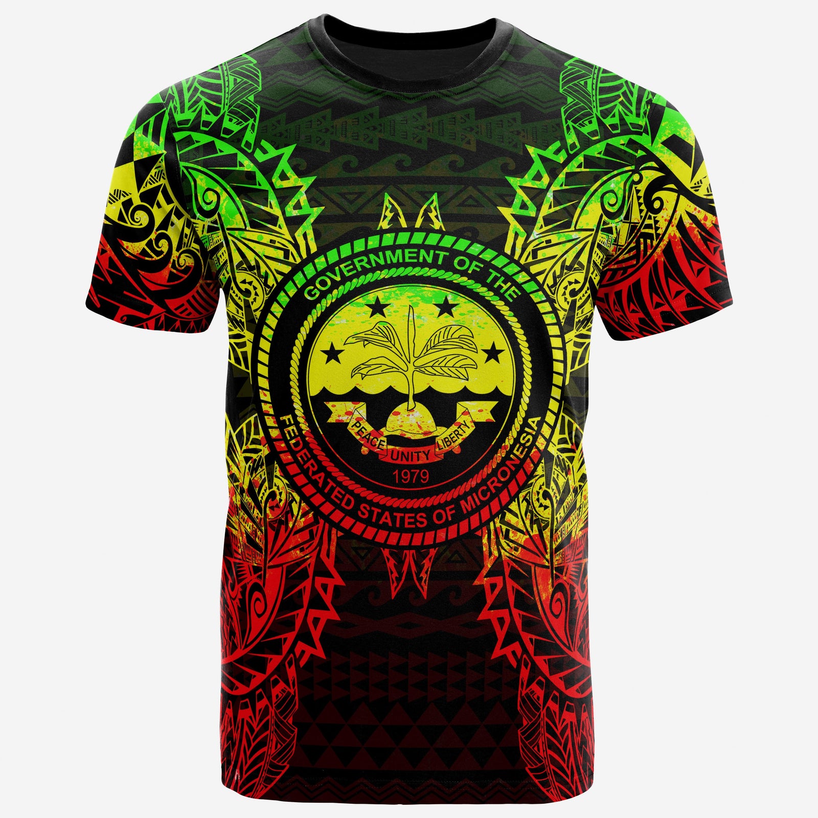 Federated States of Micronesian T Shirt F S M Seal Map Polynesian Tattoo Reggae Unisex Reggae - Polynesian Pride